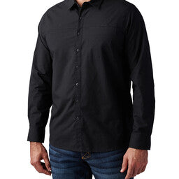5.11 Tactical Igor Solid Long Sleeve Shirt in Black von vorne