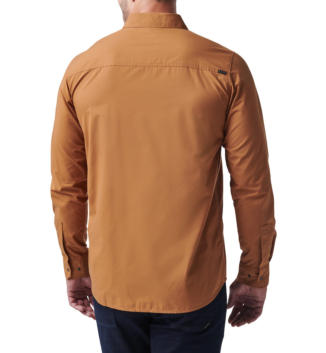 5.11 Tactical Igor Solid Long Sleeve Shirt in Brown Duck von hinten