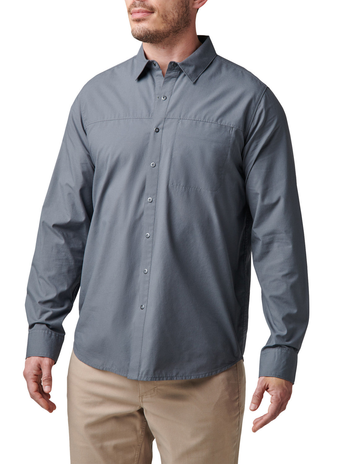 5.11 Tactical Igor Solid Long Sleeve Shirt in Turbulence von vorne