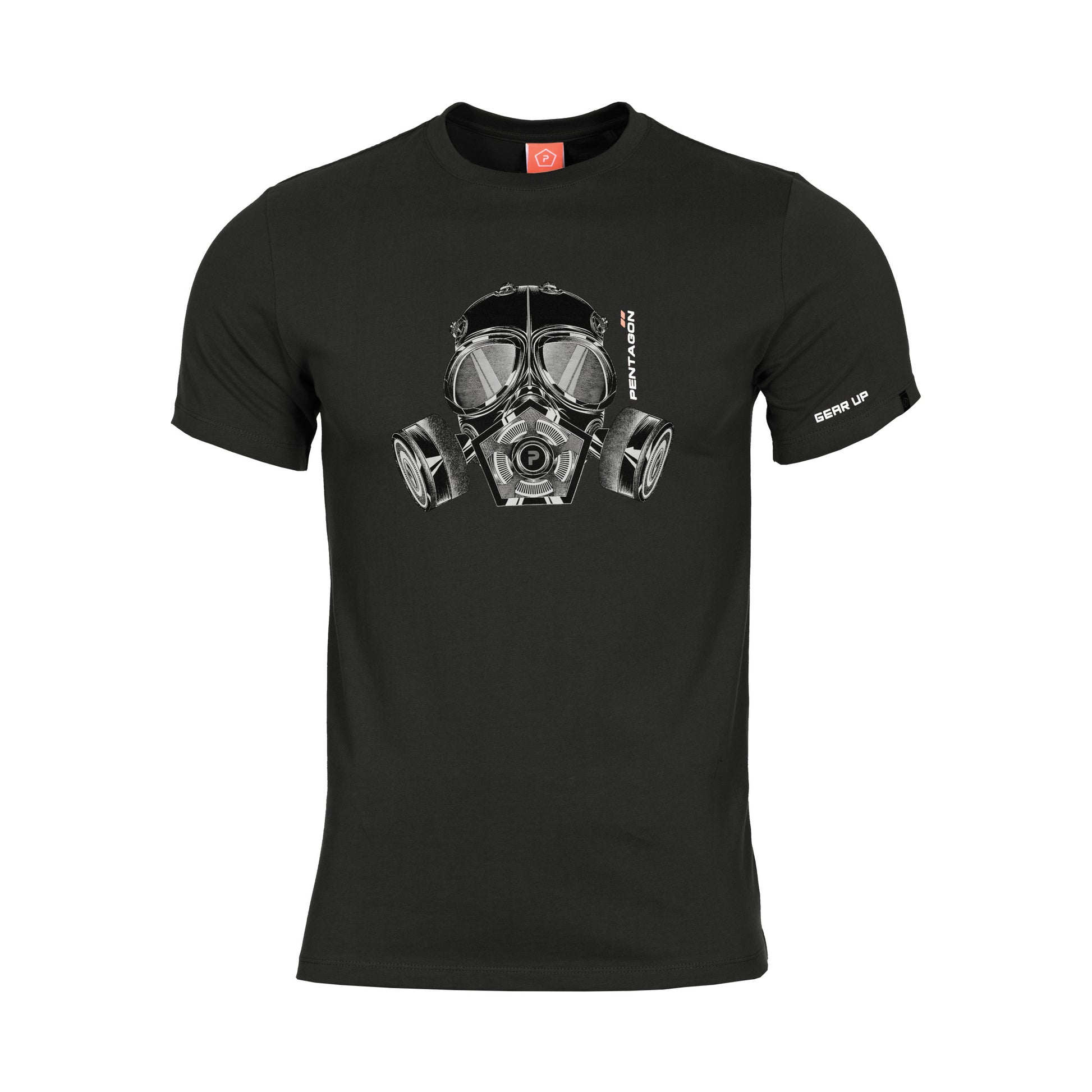 Pentagon-T-Shirt-Gas-Mask-Ageron-Black